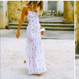 Sabo skirt pink maxi dress